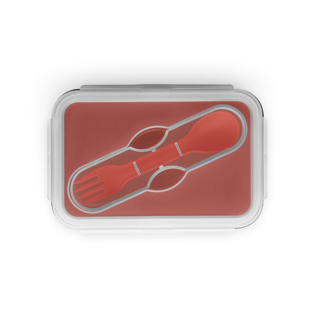 SAFFRON. Einziehbare hermetische Box 640 mL Rot