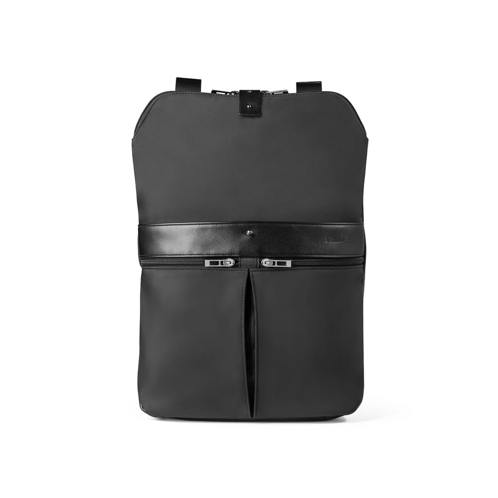 ROVER BACKPACK. Rucksack aus Mikrofaser und PU Schwarz