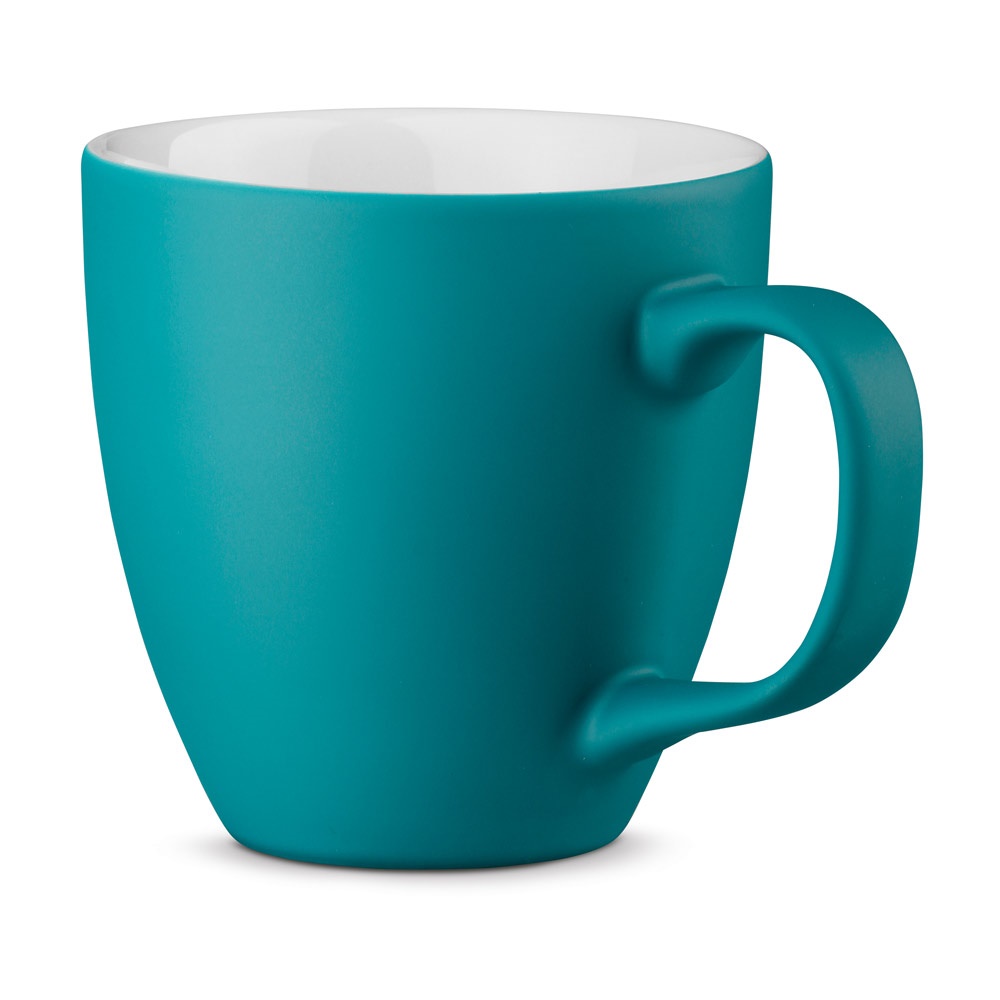 PANTHONY MAT. Becher aus Hydroglasur-Porzellan mit 450 ml Fassungsvermögen Türkis