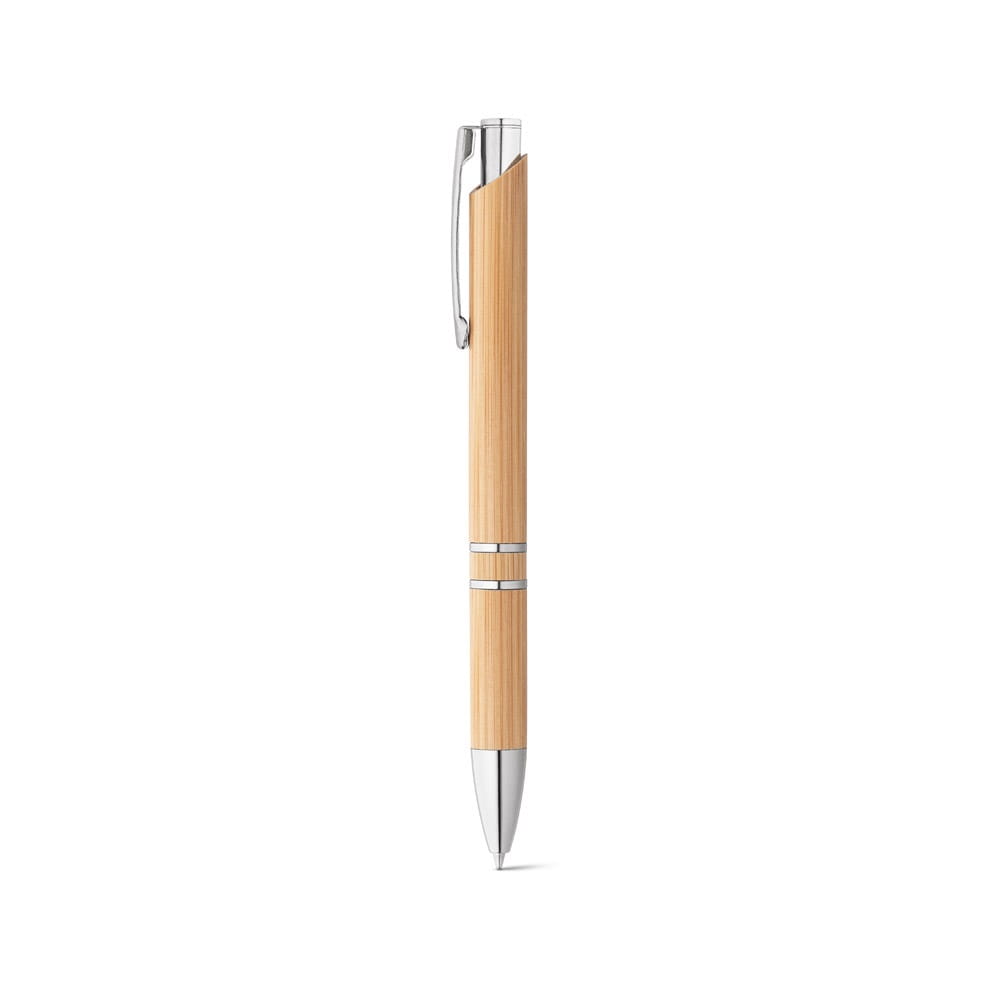 BETA BAMBOO. Bamboo Kugelschreiber mit Clip Natur