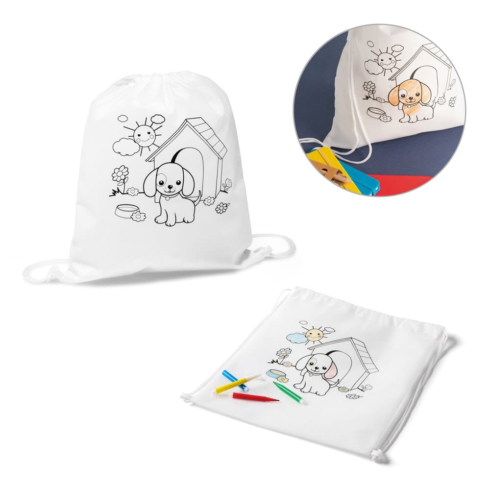 DRAWS. Kinder-Kordelbeutel zum Ausmalen