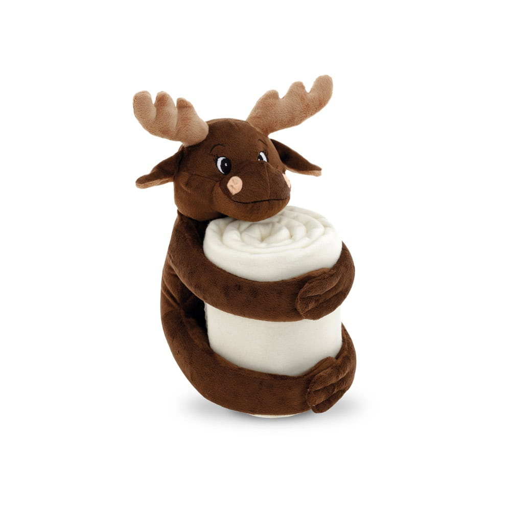 MOOSE. Polarfleecedecke mit Plüschtier