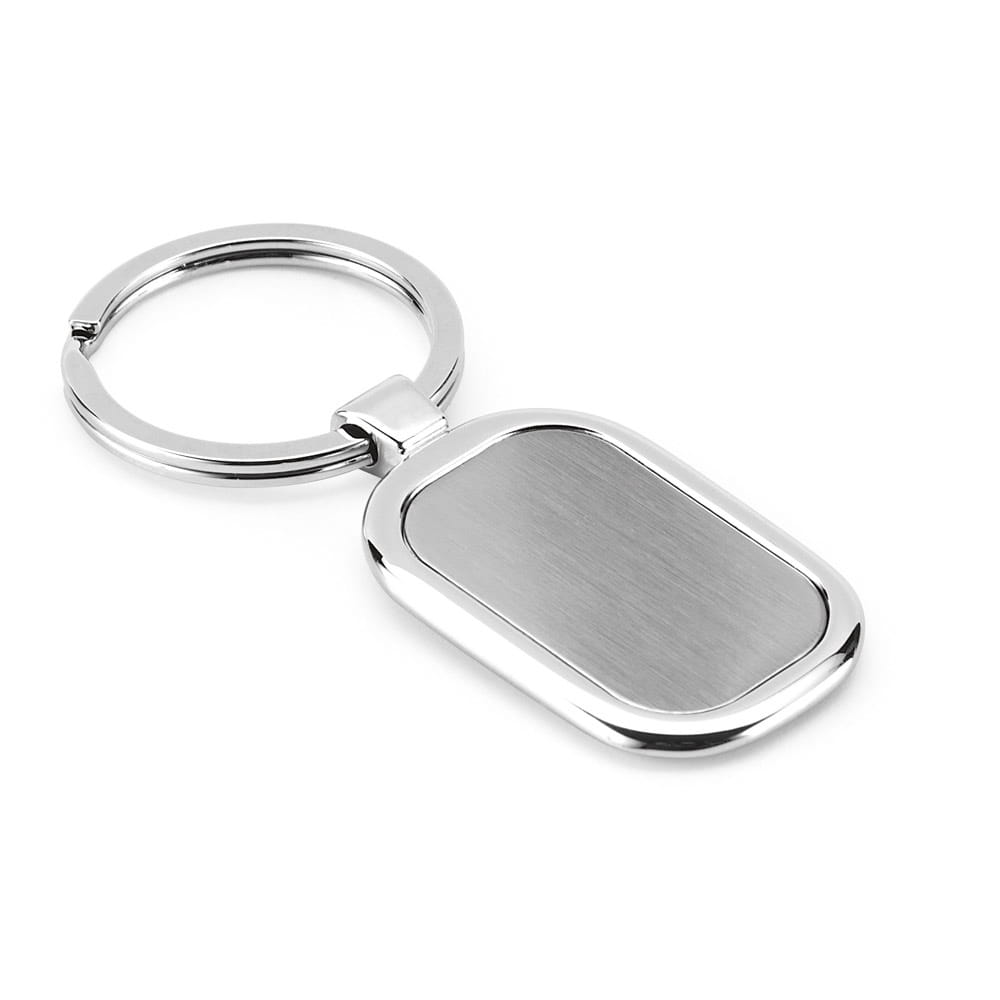 ZABEL. Schlüsselanhänger aus Metall Satinsilber