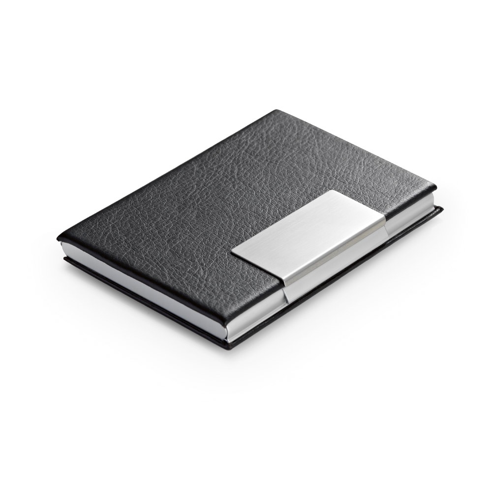 REEVES. Kartenhalter aus Aluminium und PU Schwarz
