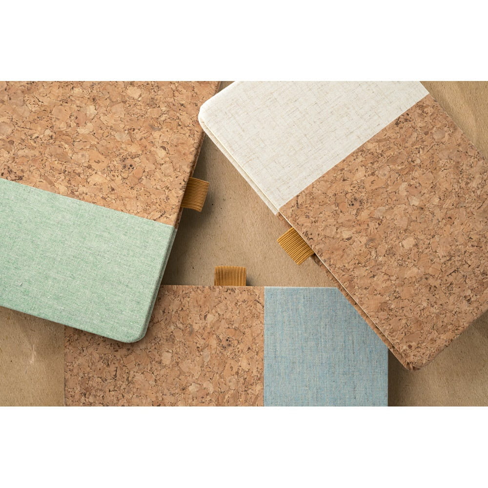 KLEE. A5 Notizbuch aus Kork und Leinen mit unlinierten Blättern