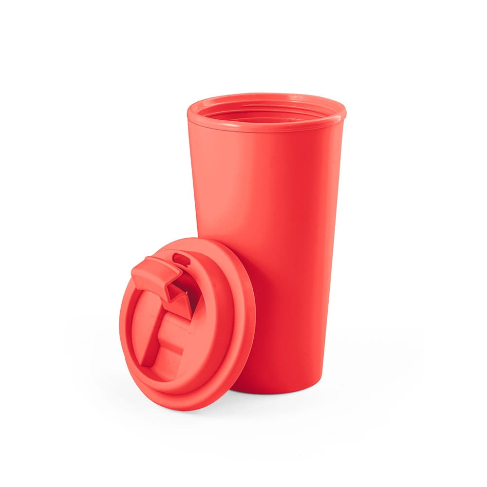 CUPPARI. Reisebecher aus 100% PP Rot