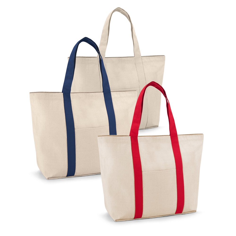 VILLE. Tragetasche aus 100% Canvas-Baumwolle mit einer Innentasche