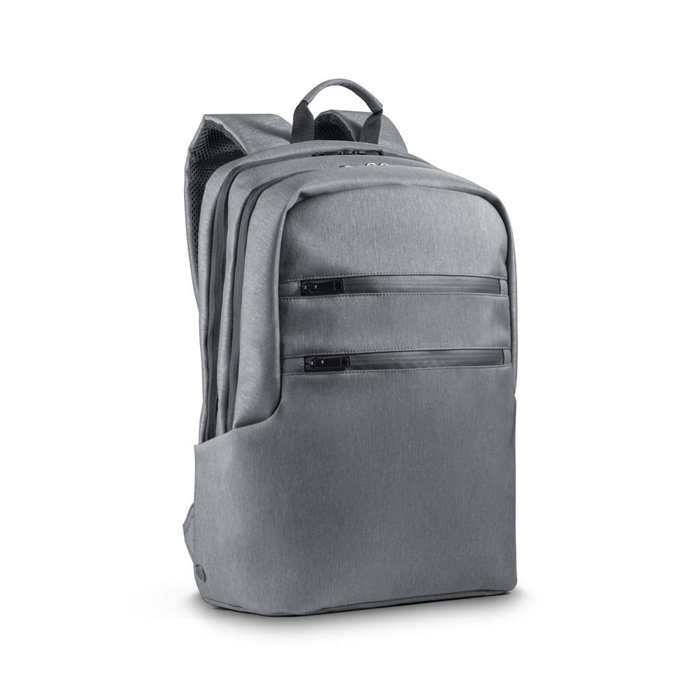 BROOKLYN. Wasserdichter Laptop-Rucksack 15'' aus 2Tone-Nylon Hellgrau