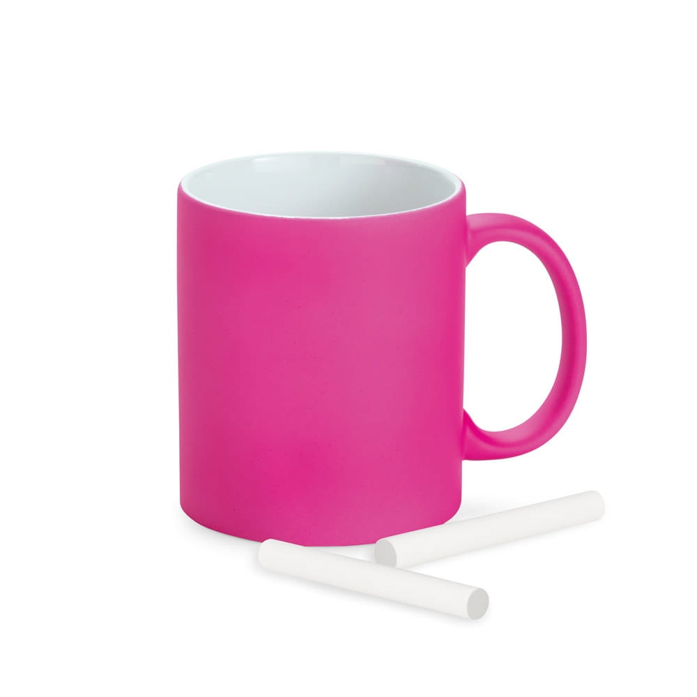LYNCH. Keramikbecher 350 ml mit neonfarbener Oberfläche Rosa