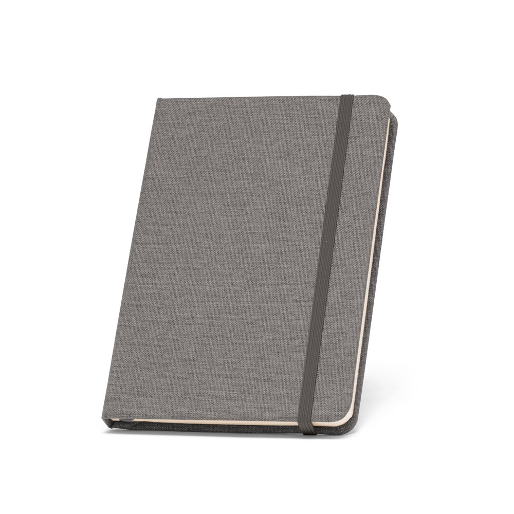 BOYD. A5 Notizbuch aus rPET mit linierten Blättern Dunkelgrau