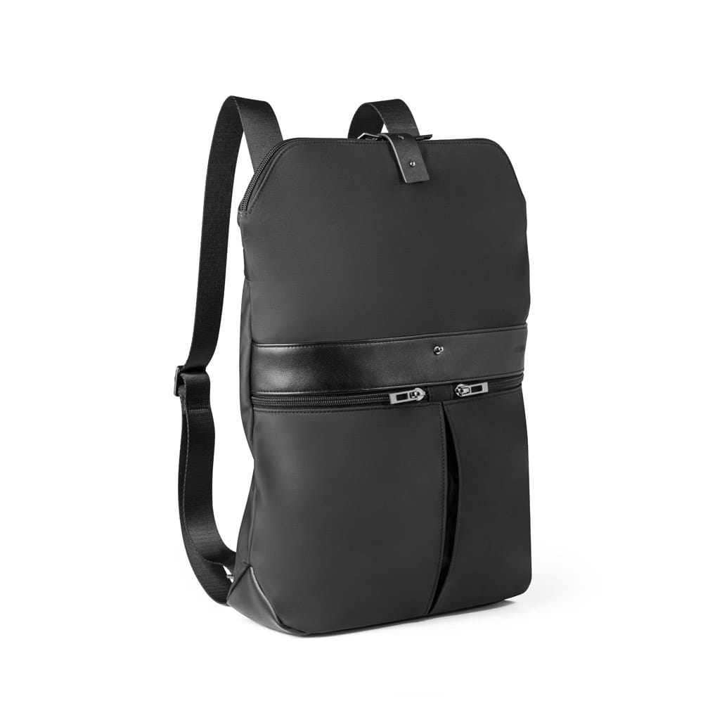 ROVER BACKPACK. Rucksack aus Mikrofaser und PU Schwarz